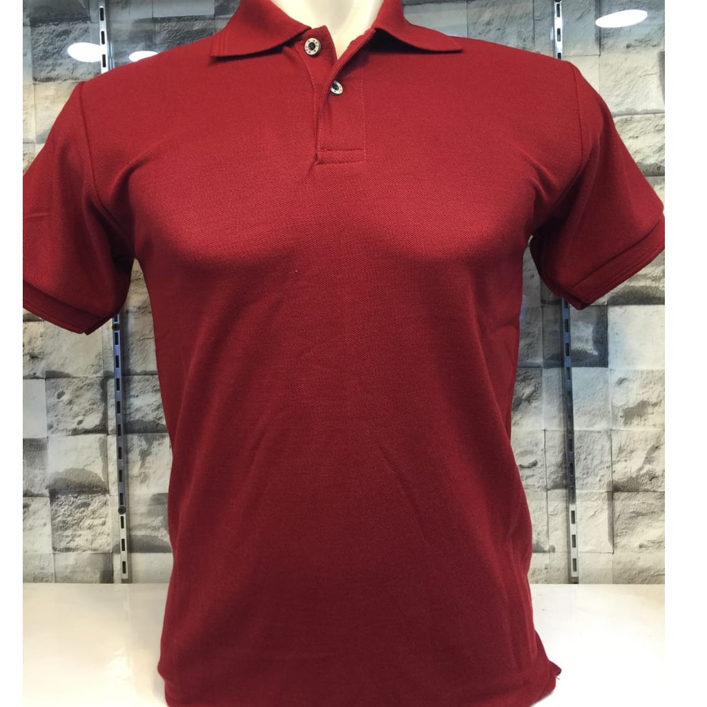 KAOS POLO MERAH MAROON