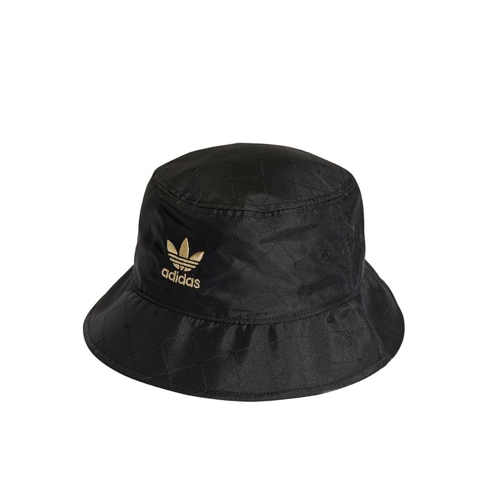 Adidas Bucket Hat Gold Trefoil 3D Black H09036 Topi Original 100% - M