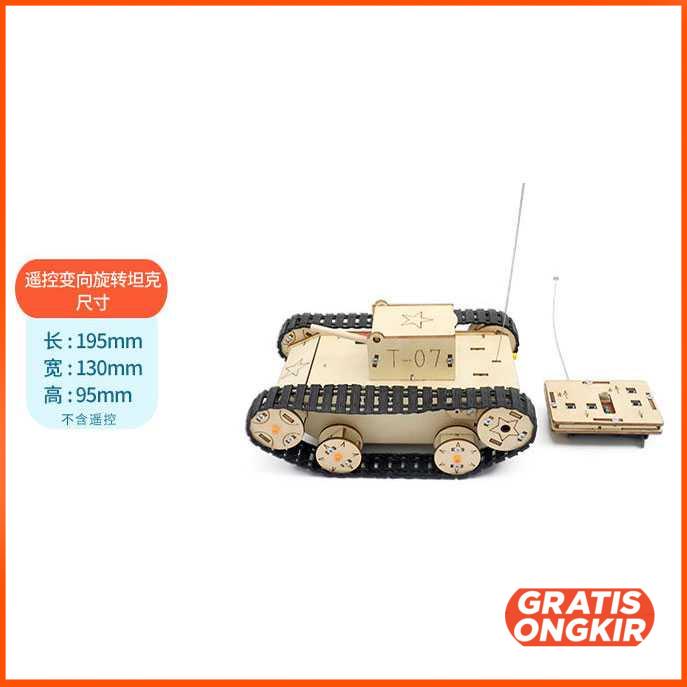 Mainan Anak Tank Remote Control DIY Assembly Children Toy C-37C