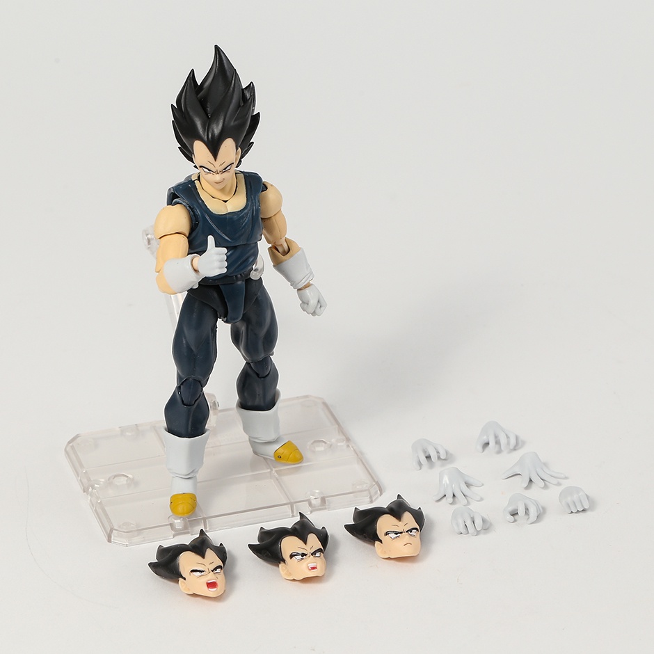 Mainan Action Figure Model Anime Dragon Ball Vegeta Super Saiyan Battle Suit Ukuran 15cm Untuk Koleksi