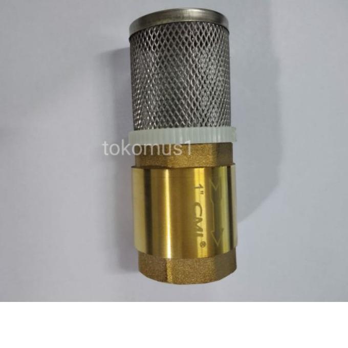 ☁ FOOT VALVE/FOOT KLEP/TUSEN KUNINGAN 3/4"-1/2"-1" INCHI-CML ➼