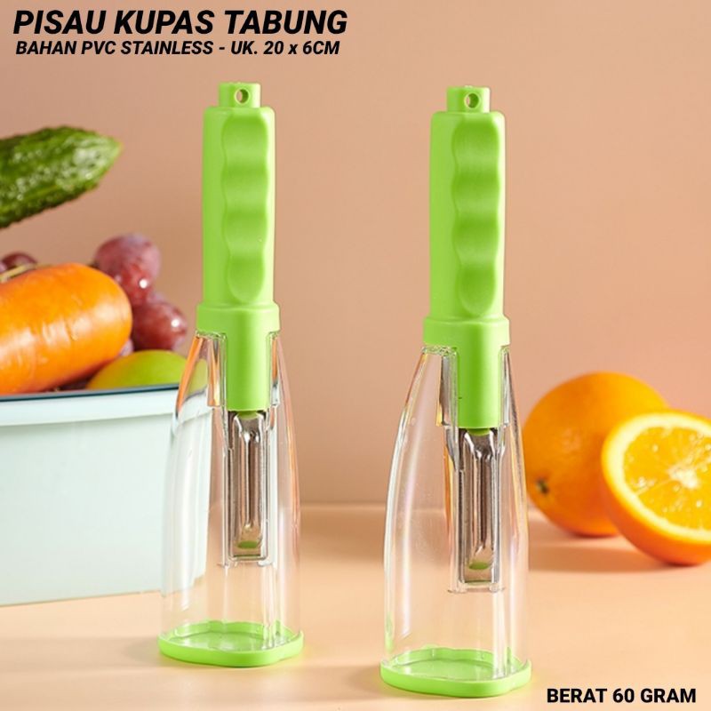 Pengupas Kulit Buah Dan Sayur Tabung Sampah Peeler  Parutan Pisau Pengupas