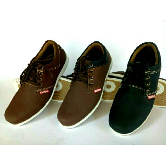 Sepatu casual tali pria krs kasual santai sneakers kuliah jalan baru keren murah cowok formal new