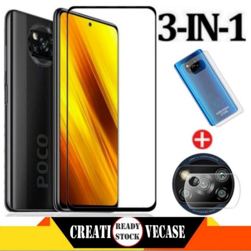 Jual Xiaomi Poco X3 Nfc Poco X3 Pro New Tempered Glass Full Layar Tg Camera Indonesiashopee 7872