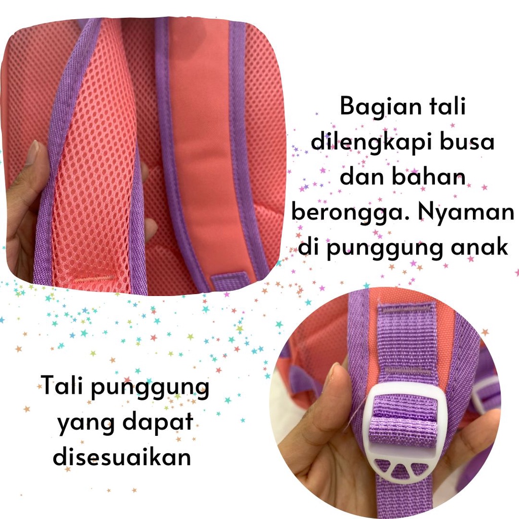 [MONA] Tas Ransel Anak Sekolah Motif Timbul Lucu dan Keren Kualitas Import Premium -M0203