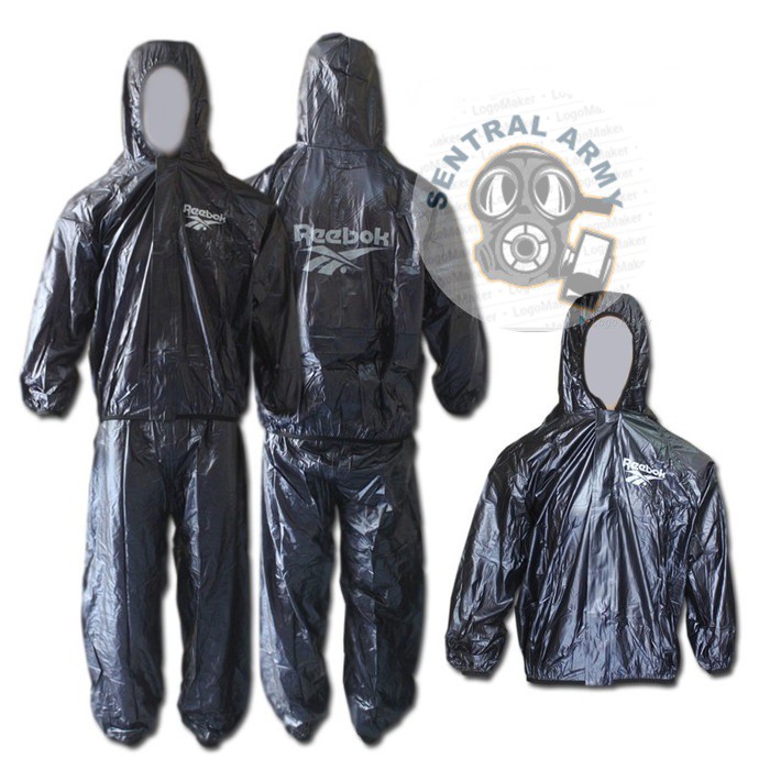 Sauna Pria Wanita / Baju Lari Olahraga/ Mantel Hujan/ Sauna Logo