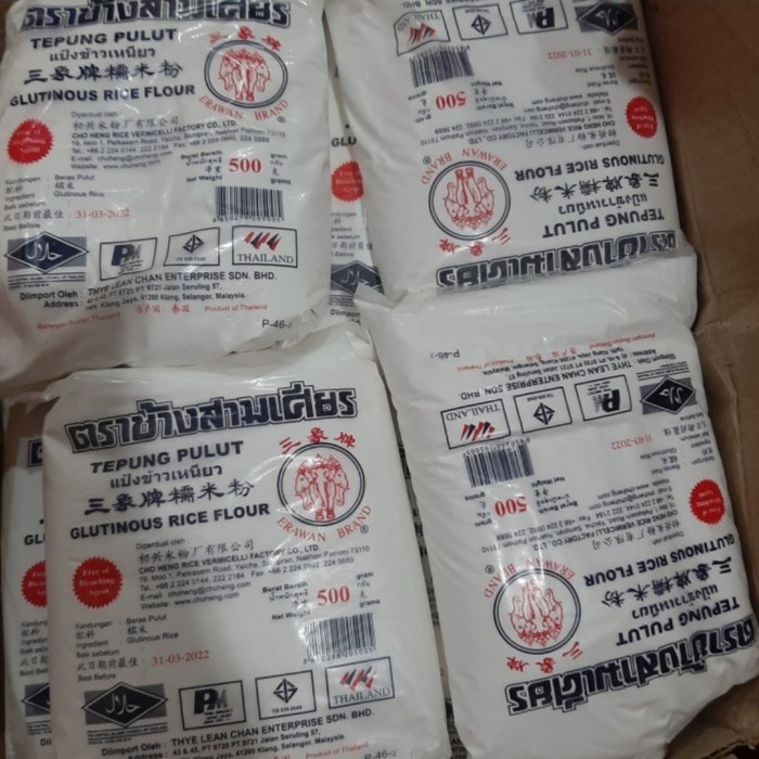 

ketan-beras-tepung- tepung pulut erawan thailand 500g -tepung-beras-ketan.