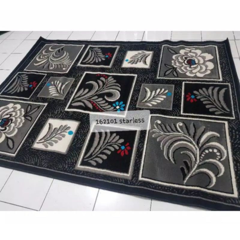 Karpet Permadani Ukuran 210 x 160 cm Moderno ABU-ABU