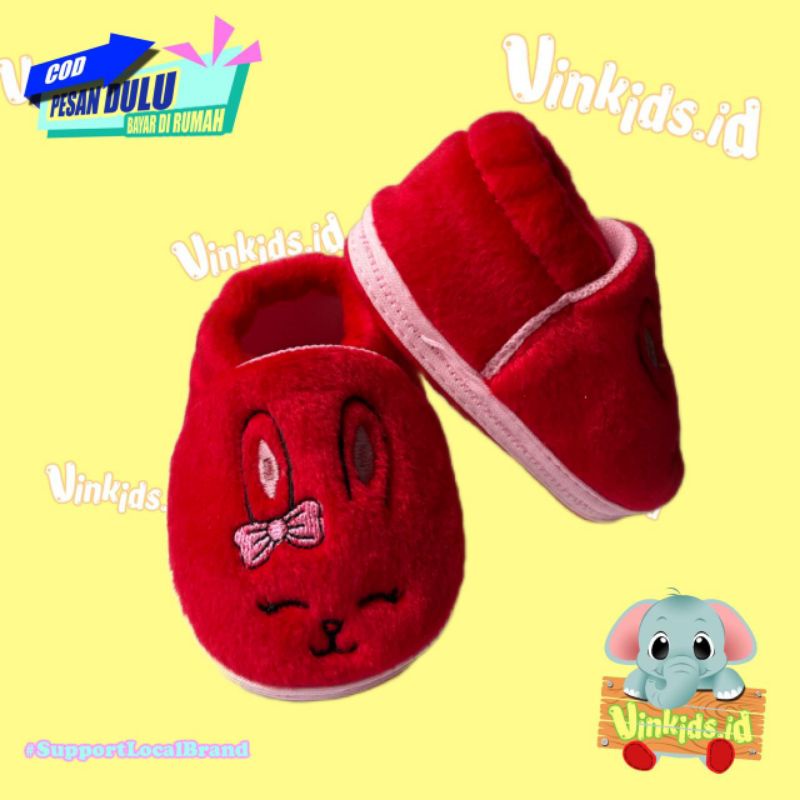 Sepatu Bayi Laki Laki Perempuan 0 12 Bulan Karakter Kartun Lucu Rabbit Merah / Prewalker