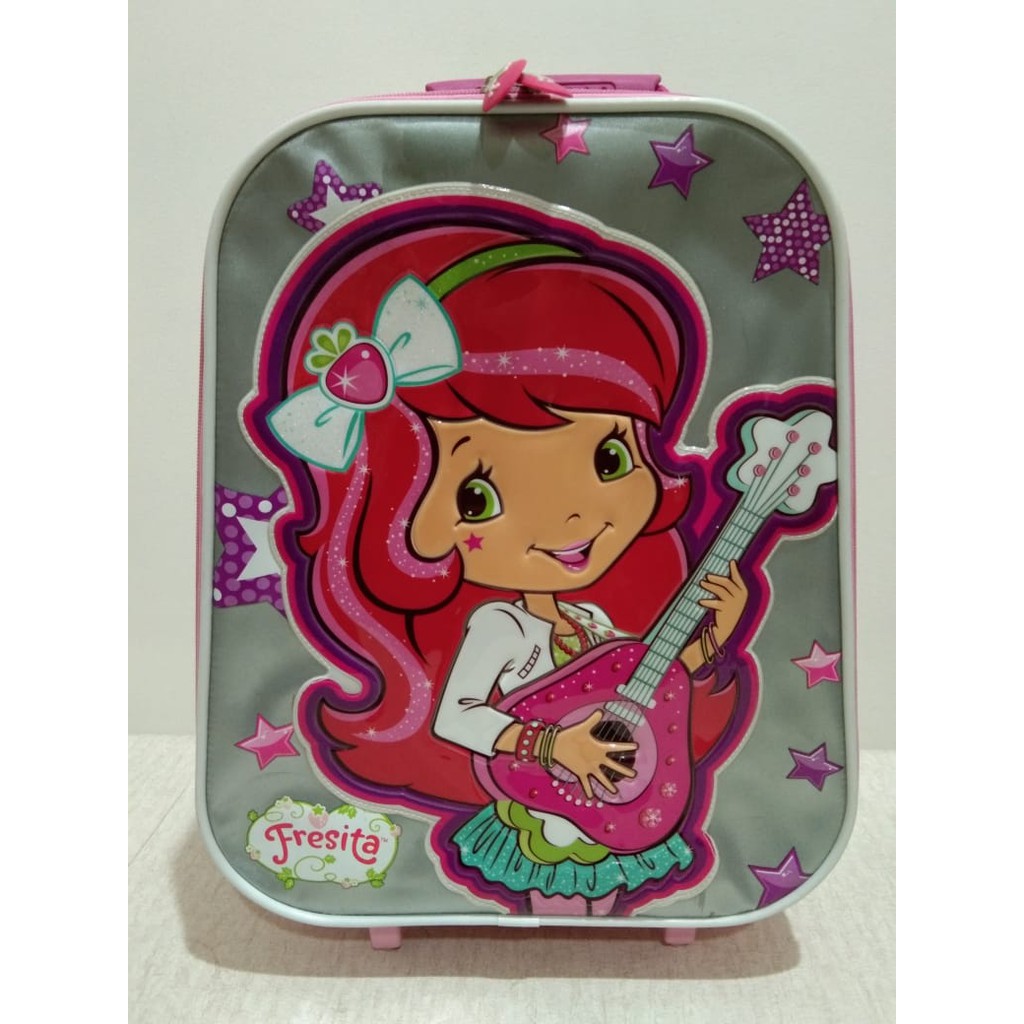 TAS TROLLY (TROLLEY) SEKOLAH ANAK ORIGINAL FRESITA STRAWBERRY SHORTCAKE (33X16X40CM) (PxLxT)