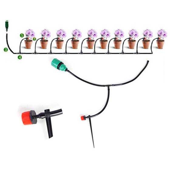 Alat Penyiram Tanaman Bunga Peralatan Set Irigasi Tetes Alat Irigasi Kebun Taman Murah Original