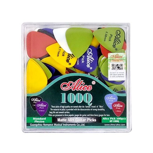 [ORIGINAL] 100 PCS Pick Gitar Akustik Alice 0.58 0.71 0.81 0.96 1.20 1.50