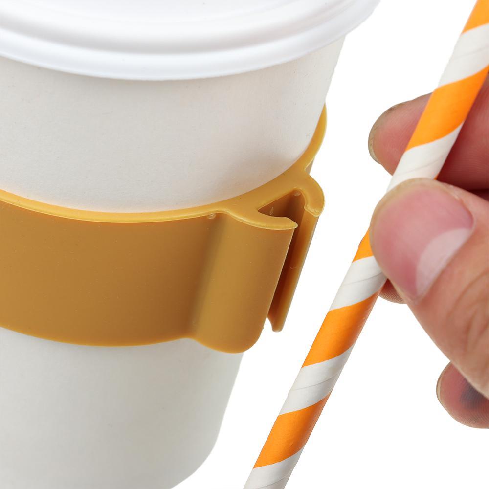 Wonder Silicone Cup Sleeves Reusable Household Tahan Panas Insulasi Panas Non-slip Mug Holder