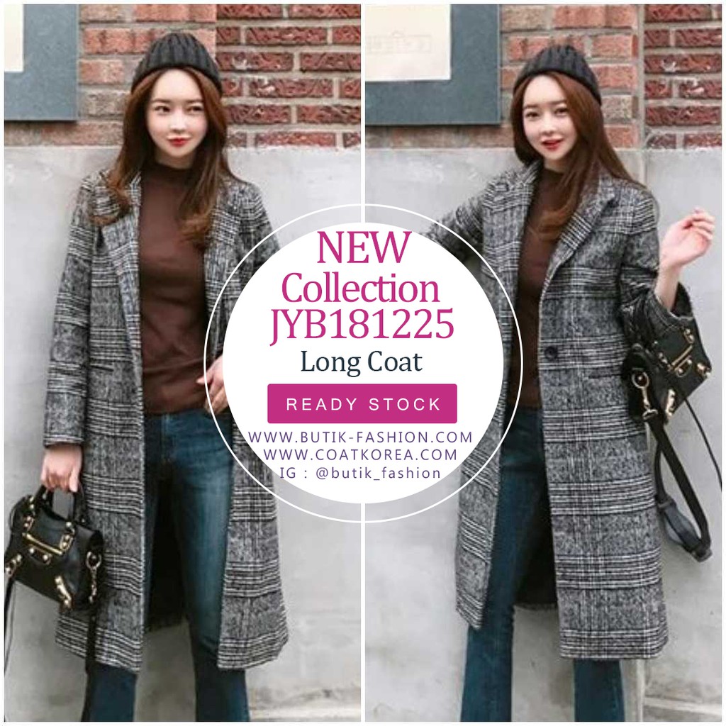 READY STOCK INDO - JAKET WINTER - COAT WANITA KOREA BIG SIZE - JYB181225