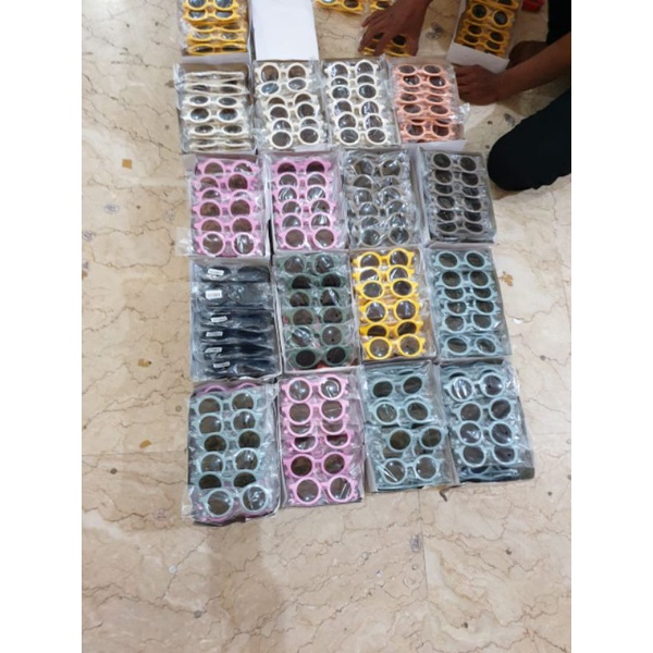 Kacamata anak bulat Retro Kacamata Hitam Anak Bayi Balita Kekinian unisex chubbydut-1