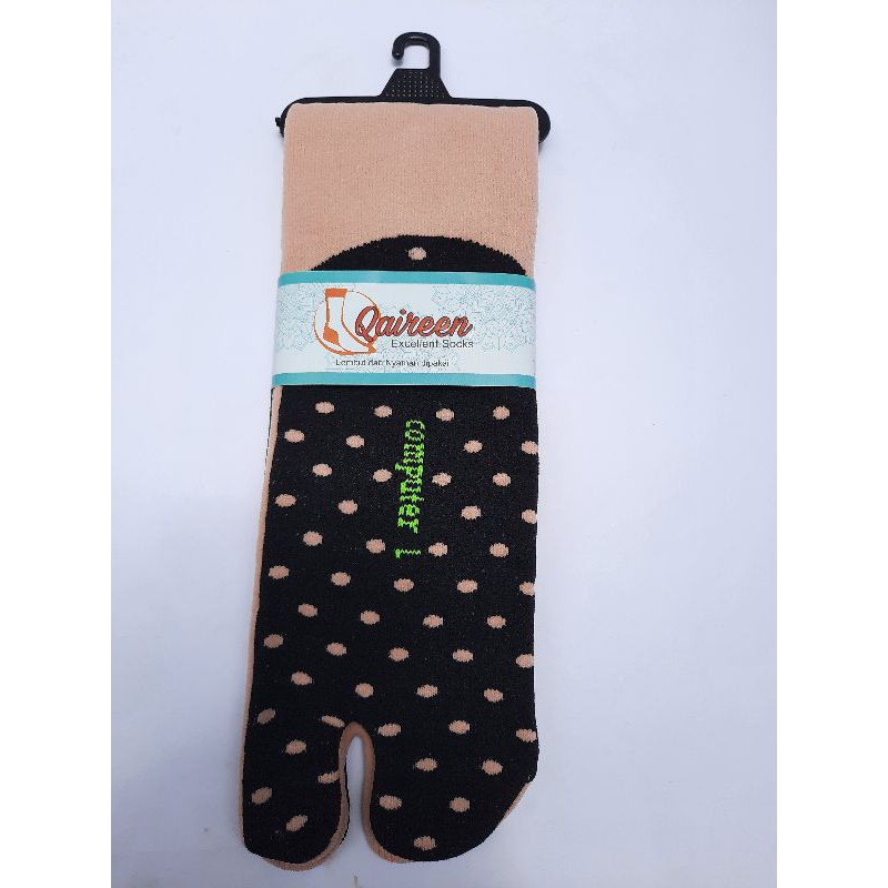 1pasang Kaos kaki jempol,KREMtlapak,hitam,MOTIF,kaos kaki muslim,syar'i