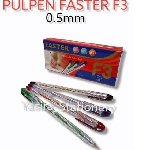 

NEW ARRIVAL Y9928 ( 120 Gram ) SELUSIN 12 PCS Bolpoin Pulpen Faster F3 0.5mm ㅝ