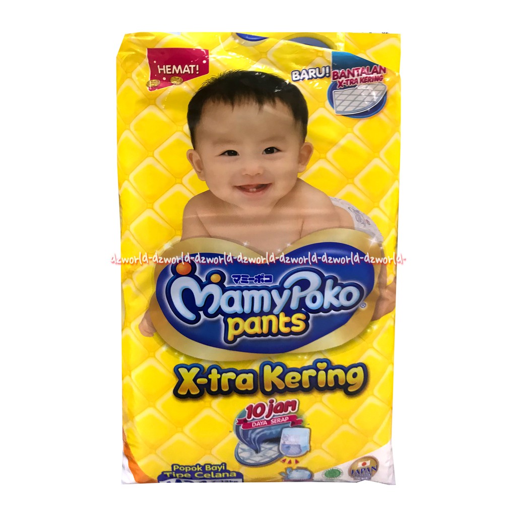 Mamypoko Pants Xtra Kering Popok Bayi Tipe Celana Size M-34 Diaper Daya Serap Sampai 10Jam