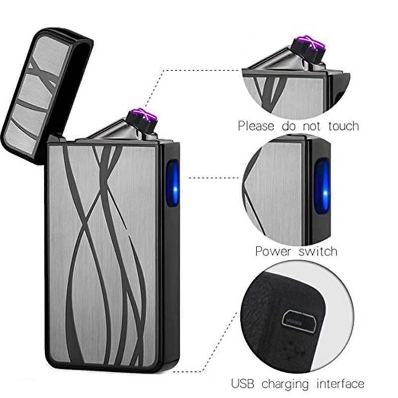 Korek Api Elektrik Double Plasma Arc USB Lighter LCFUN