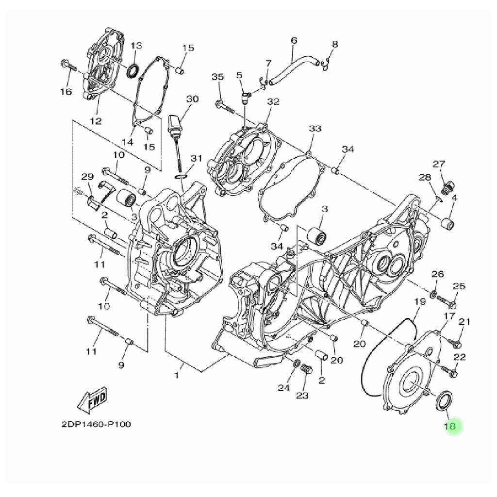 SIL SEAL KRUK KREK AS KIRI CVT DEPAN NMAX N MAX LAMA OLD 2015-2019 ORIGINAL YGP 93102-30802