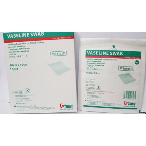 vaseline swab seperti supratul, lomatul harga per 1 lembar