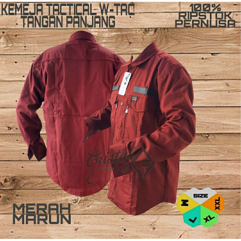 Kemeja Tactical W tac Panjang Pria / Kemeja Pdl Lapangan