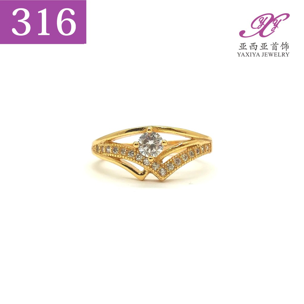 

Cincin Lapis emas Permata Perhiasan imitasi Yaxiya Jewelry 316