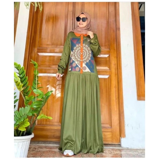 calisa dress by nawwa gamis cantik elegan