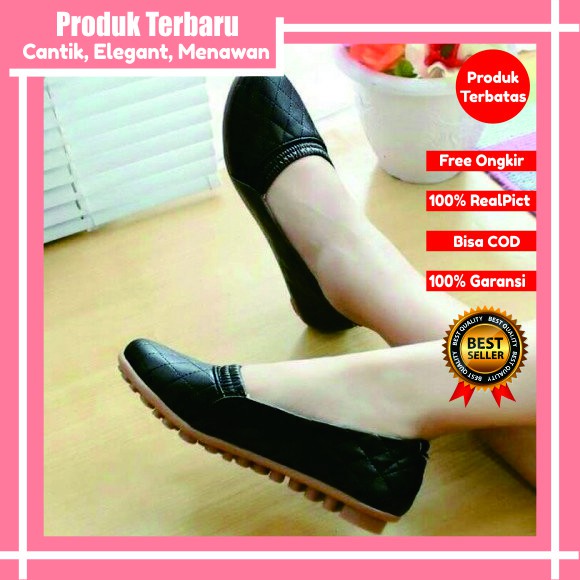 flatshoes wanita sepatu flat shoes wanita plat shoes wanita BLD03 Hitam