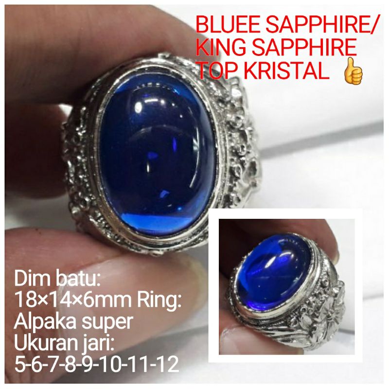 CINCIN BATU PERMATA BLUEE SAPPHIRE/KING SAPPHIRE TOP QUALITY