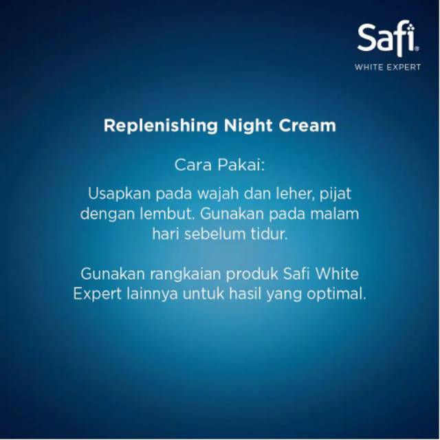 Safi White Expert Replenishing Night Cream 25gr