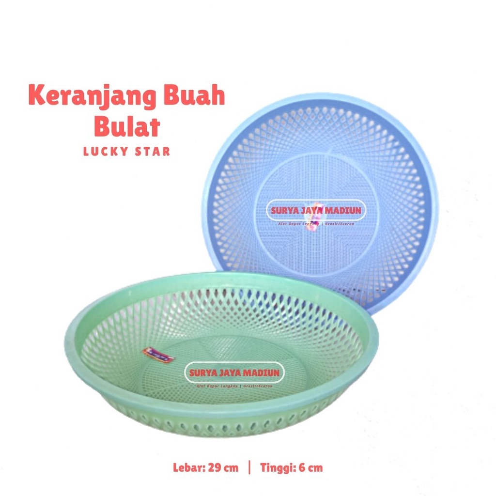 Keranjang Buah dan Sayur | Keranjang Serbaguna Plastik Bulat