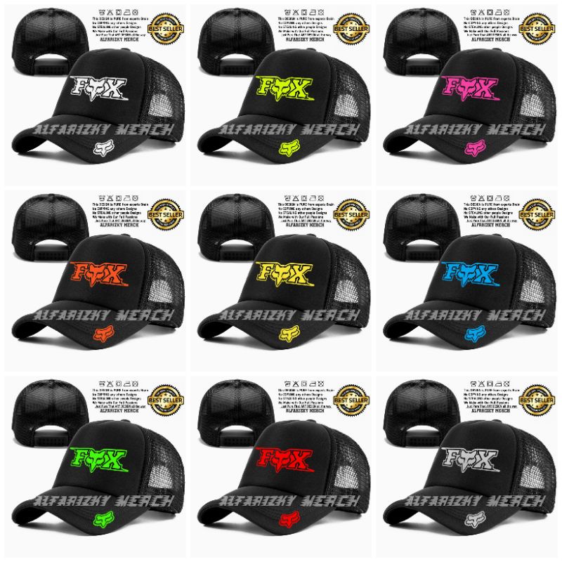 Topi FOX RACING Trucker Jaring - Topi Racing Fox
