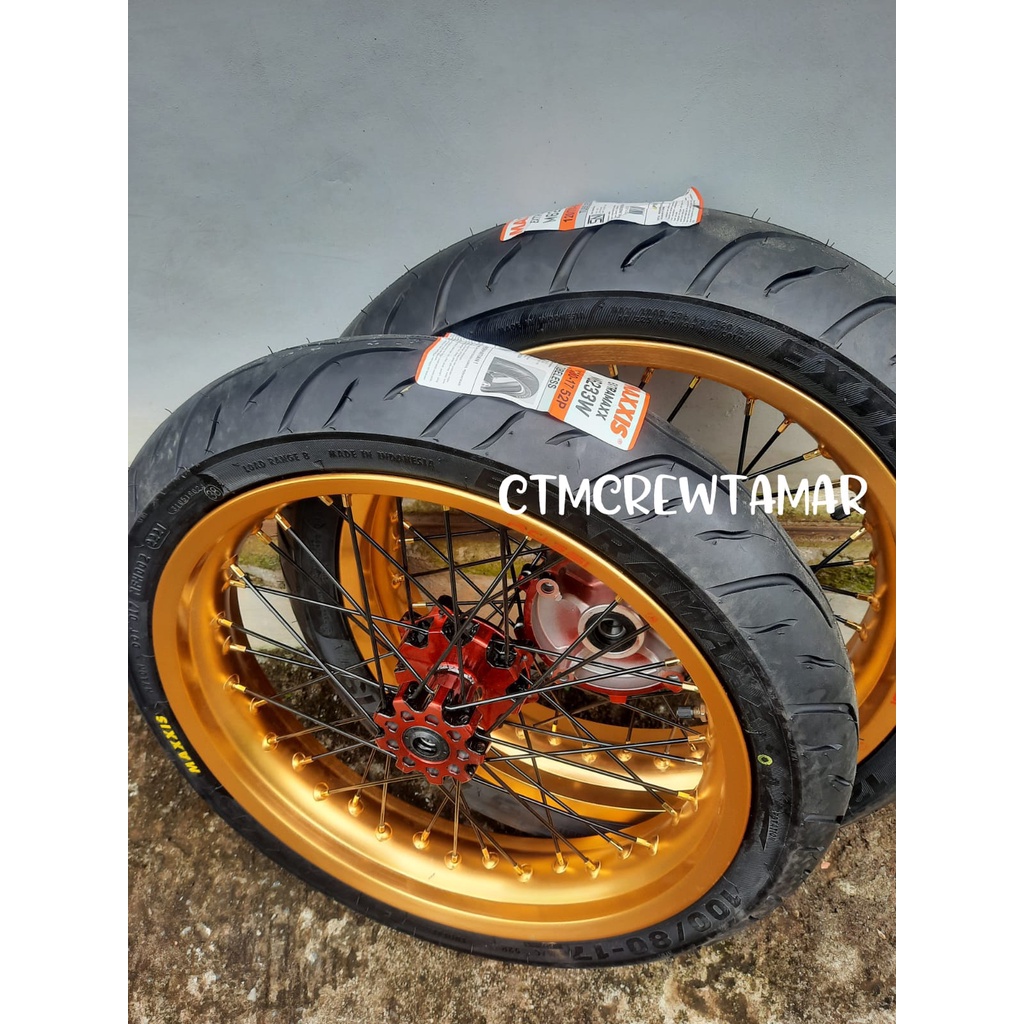 Velg Set Supermoto Honda CRF Ban Maxxis Baru Ring 17