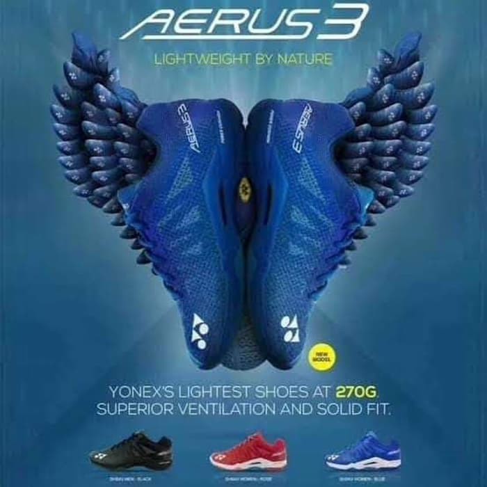SEPATU BADMINTON YONEX AERUS 3 JP ORIGINAL - Hitam