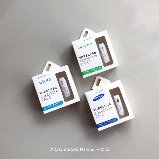 Headset Bluetooth Oppo/Vivo/Samsung Wireless Forbetter Calls
