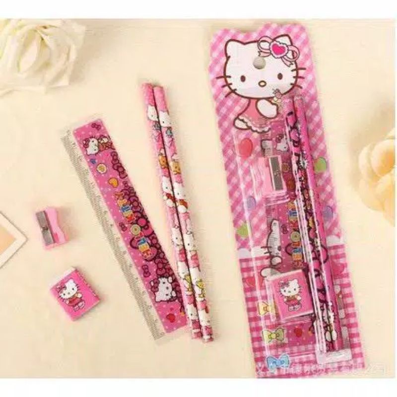 

Set pensil Hello Kitty murah meriah / mumer