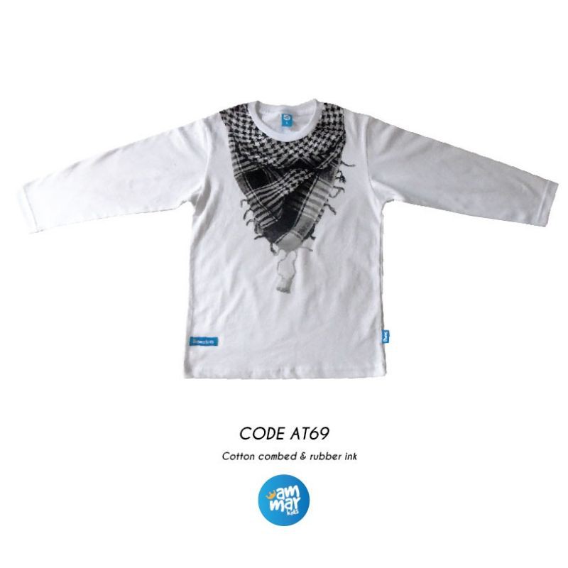 Kaos Lengan Panjang Anak cowok 3D sorban design / Kaos lengan panjang Anak Laki gambar sorban 3D