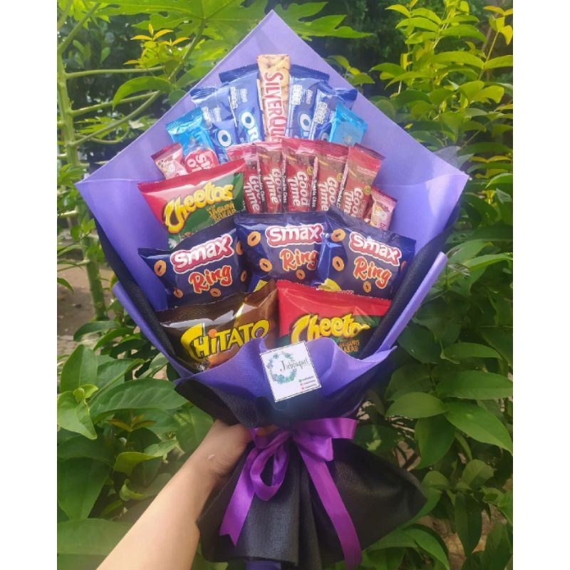 (B) Buket PREMIUM BIG 2/paket/bingkisan Snack Ulang Tahun/Ultah/ Wisuda/Kado/Hadiah