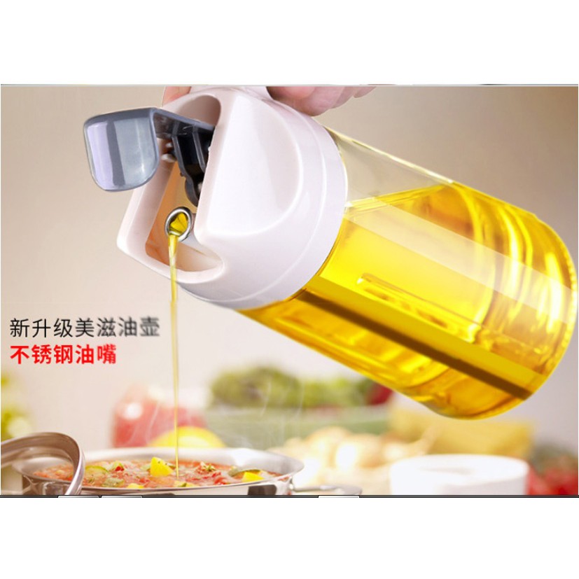 BOTOL KACA DISPENSER MINYAK GORENG KECAP CUKA SIRUP CAIRAN WADAH BUMBU ALAT DAPUR AMAN FOOD GRADE