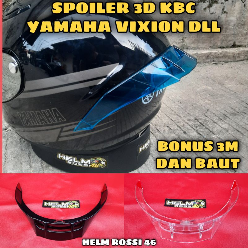 SPOILER 3D GPR KBC V VK ZERO EURO - RSV FFzero - THX NF 300 - YAMAHA VIXION CARGLOSS hitam bening