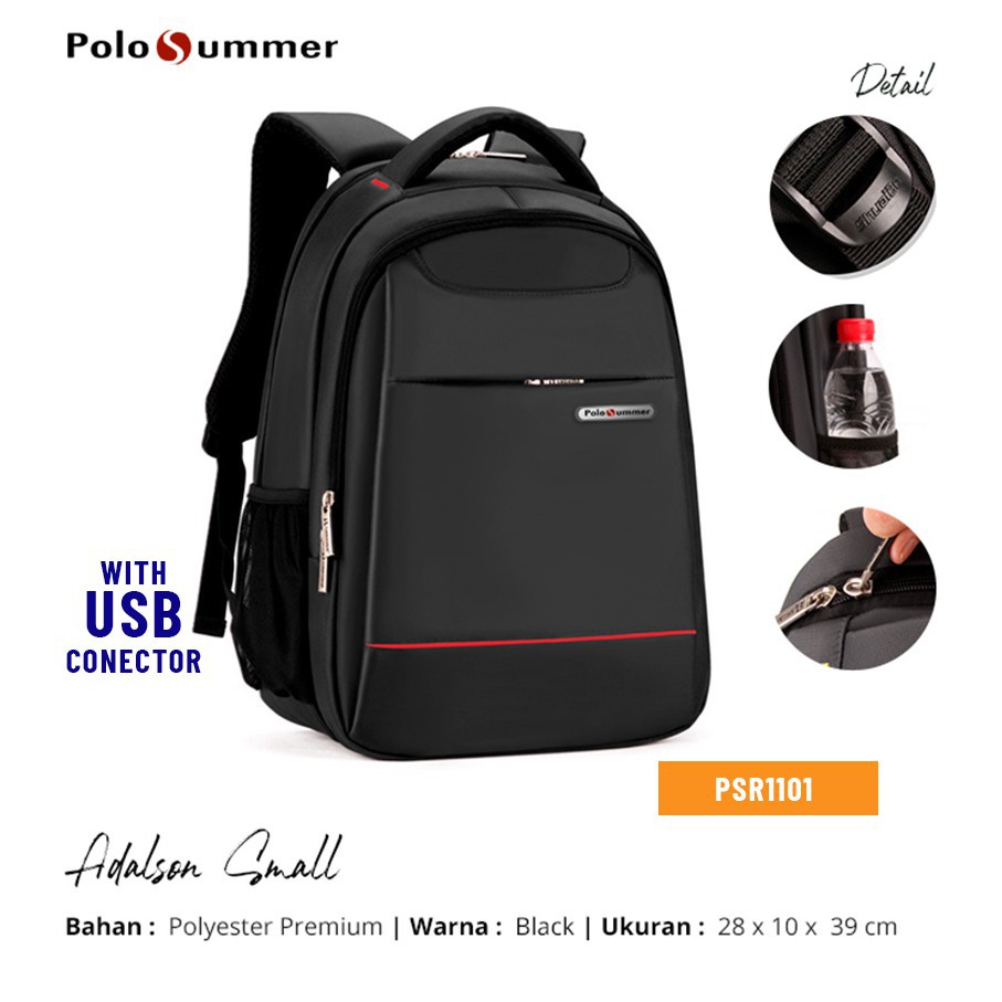 TAS PRIA BACKPACK POLO ADBAG | TAS ANAK SEKOLAH SMA COWOK MODEL KASUAL