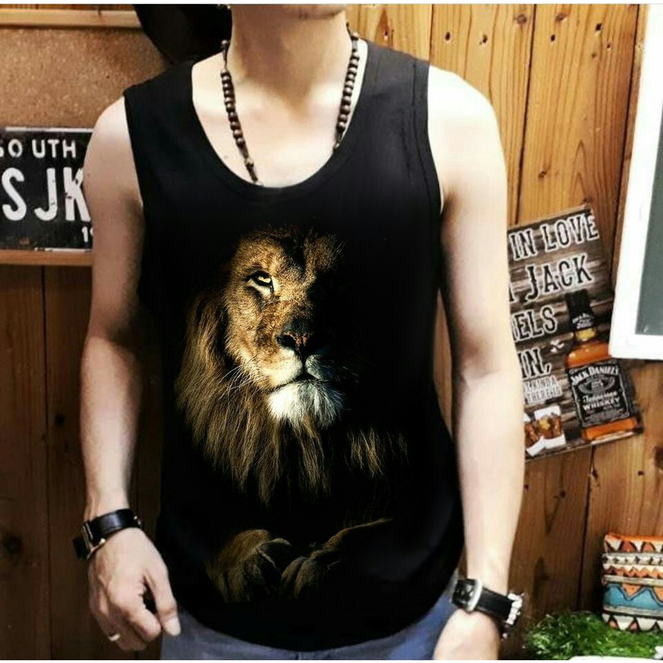 Singlet Lekbong pria macan 06 spandek rayon