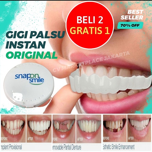 gigi palsu instan atas bawah gigi palsu original bpom