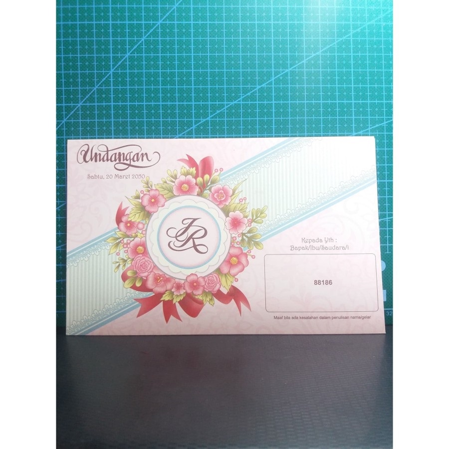 

Undangan Pernikahan Free Plastik + file setting Blangko ERBA 88186