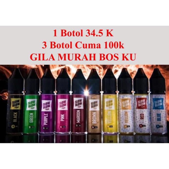 Slow Blow Slim Liquid Saltnic Salt Nic Nicotine Liquid Pods Pod Shopee Indonesia