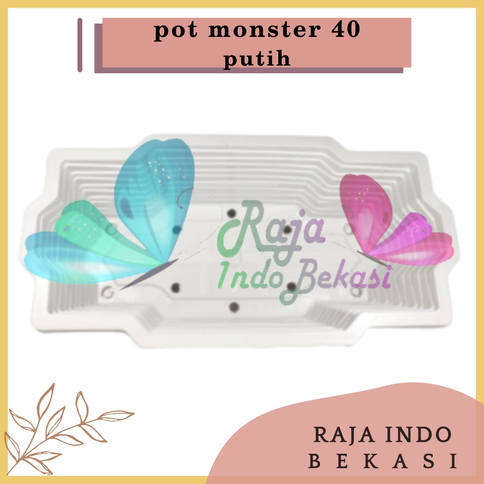 Pot Monster 40 Putih By Garden Of Love Pot Panjang Plastik Putih Murah Tanaman Mirip Pot Sgp 03 05