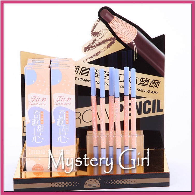 Mysterygirl - Automatic Eyebrow Pensil Alis Eyeliner Eyebrow Pen Eye Liner 3 Warna Wateroof Lasting