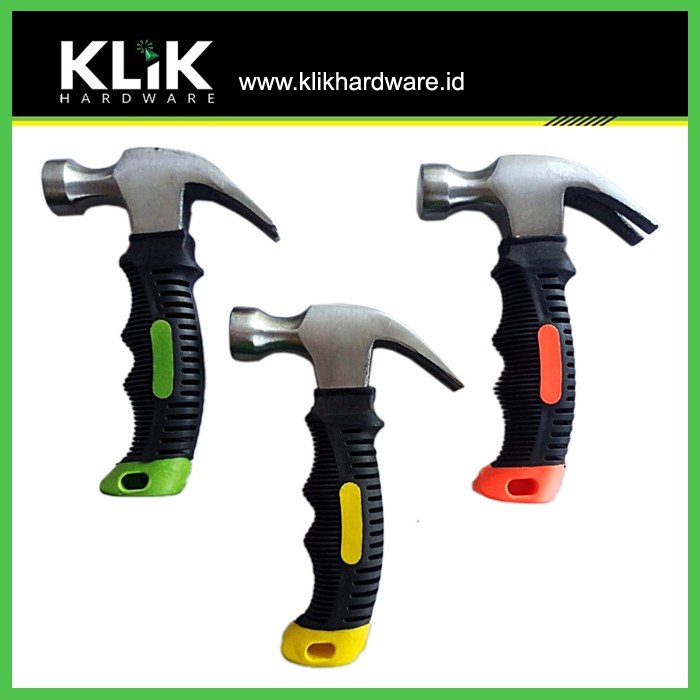 Palu Kambing Mini Gagang Karet Palu Cebol Gagang Fiber 8 oz Cabut Paku