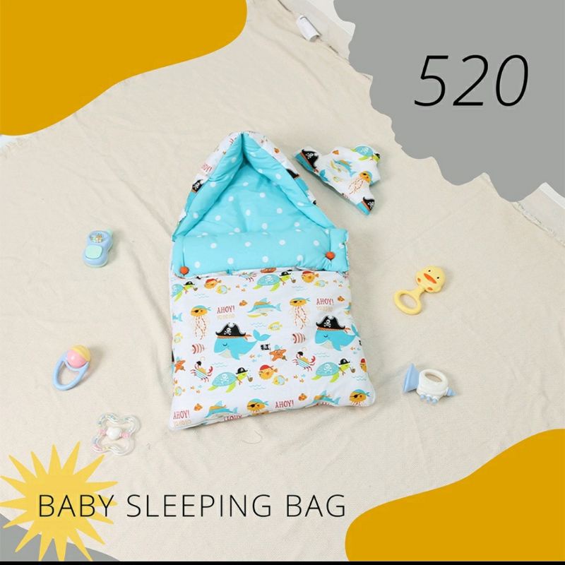 Baby Sleeping Bag + bantal peang + tas mika / Kantong Tidur Bayi / Selimut bayi preimum